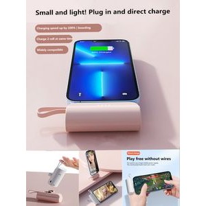 New Coming Best Value 2-in-1 Mini 5000MAh Powerbank Capsule with Holder