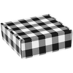 Black & White Plaid Corrugated Mailer Box (12"x9"x3")