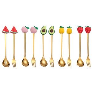 Fruits Dessert Coffee Spoon Or Fork