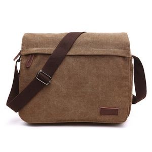Canvas Messenger Bag/Laptop Case - 14"