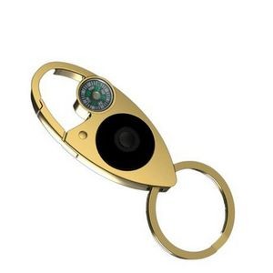 Led Metal Keychain w/Compass