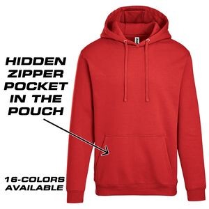 Adult Pullover Hoodie w/Hidden Zipper Pocket