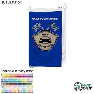 72 Hr Fast Ship - Colored Microfiber Dri-Lite Terry Golf Towel, Finished size 15x25, Sublimated