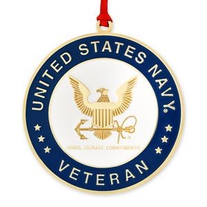 Officially Licensed Engravable U.S. Navy Veteran Ornament
