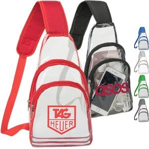 Sling Travel Clear PVC Transparent Cross Body Backpack