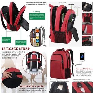 Secure & Slim Laptop Backpack - Durable Anti-Theft Design, USB Charging