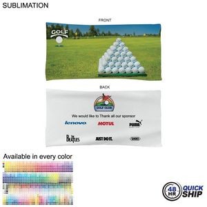 48 Hr Quick Ship - Golf Caddie Tournament Towel in Microfiber Terry, 22"x44", Sublimated 2 sides