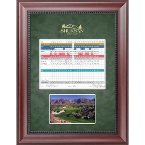 Goodwood (Mahogany/Green) - Golf Scorecard Display 14"x18"