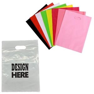 13.8" x 9.8" Plastic Bag With Die Cut Handle