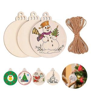 Wooden Christmas Ornaments Slices Circles