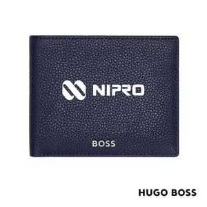 Hugo Boss® Classic Grained Wallet w/flap - Navy Blue