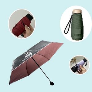 Mini Portable Folded Umbrella with Case for Compact Protection