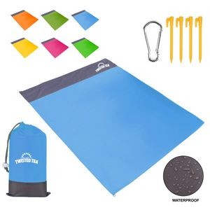 Compact Water-Resistant Beach Mat With Carry Bag