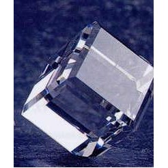 Crystal Standing Cube Paper Weight (1 9/16