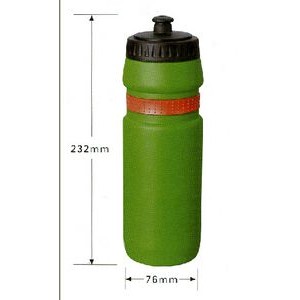 Polyethylene Wide Mouth Water Bottle w/ Push Pull Lid (750 Ml)