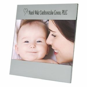 Photo Frame - Brushed Aluminum Picture Frame for 4" x 6" photo or insert