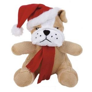 7" Extra Soft Christmas Bulldog Stuffed Animal
