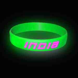 1/2" Embossed Printed Glow-In-The-Dark Wristbands