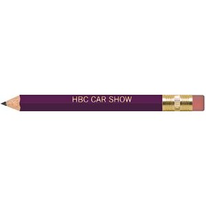 Purple Hexagon Golf Pencils with Erasers