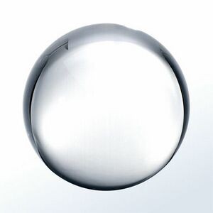 2-3/8" Optical Crystal Clear Sphere with Flat Bottom (SCREENED)