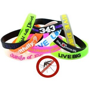 1/2" Color-Filled Mosquito Repellant Wristband