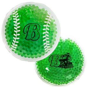 Green Baseball Hot/Cold Pack w/Gel Beads