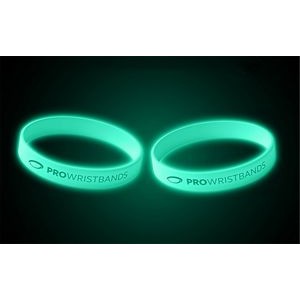 Debossed,color filled and glow in the dark silicone bracelet.