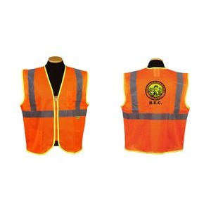 Orange safety vest, ANSI class 2, (med-5xl)