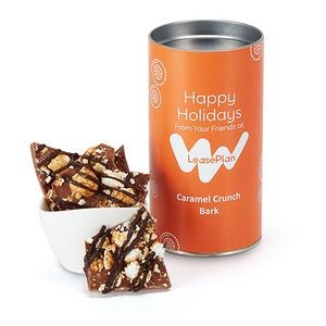 Belgian Chocolate Bark Gift Tube - Caramel Crunch Bark