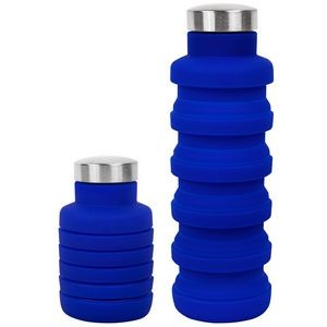 17 Oz. Collapsible Silicon Water Bottle
