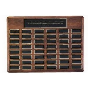 Airflyte® Series American Walnut Perpetual Plaque w/60 Brass Plates (22"x 30")