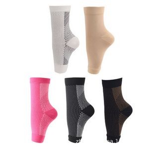 Plantar Fasciitis Toeless Socks with Arch Support for Men & Women - Ankle Compression Sleeve