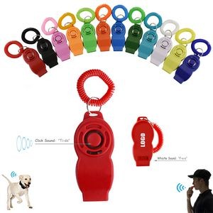Whistle Pet Training Sound Clicker With Wrist Band