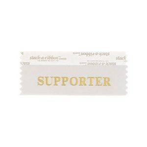 Supporter Stk A Rbn Silver Ribbon Gold Imprint