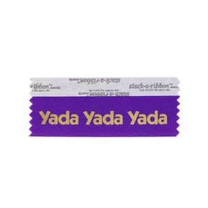Yada Yada Yada Stk A Rbn Violet Ribbon Gold Imprint