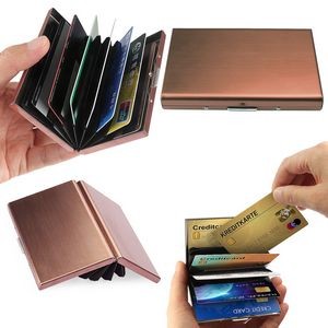Slim Stainless Steel Business Card Case w/8 Slots
