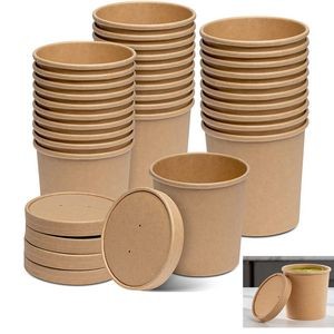16 oz Paper Food Containers With Vented Lids