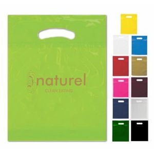 Colored Fold Over Die Cut Bags - Color Recyclable - 1C2S (20" x 23" +5")