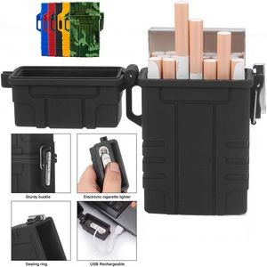 Waterproof Cigarette Case with Lighter