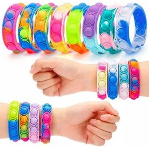Push Bubble Sensory Toy Wristband Silicone Bracelet For Adult Anti-stress Relief Toy Bracelet