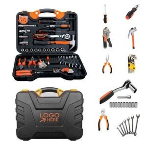55 Piece General Household Hand Tool Kit & Repair Set