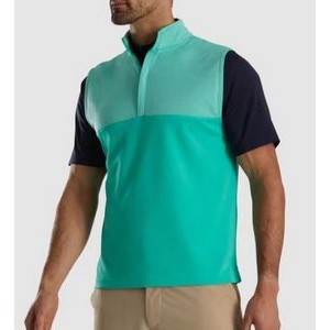FootJoy® Sea Green Heather Yoke Half-Zip Vest