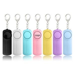 130dB Self LED Light Keychain Safe Sound Personal Defense Alarm Siren USB Charge