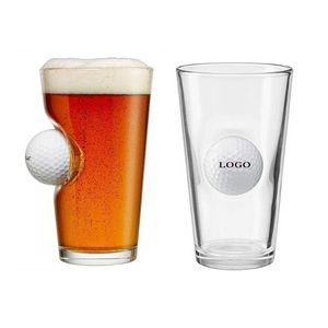 Wine Glasses with Real Golf Ball - 14.5 oz