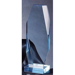Sapphire Medium Millennium Blue Acrylic Award w/ Base - 4"x9 3/4"x3/4"