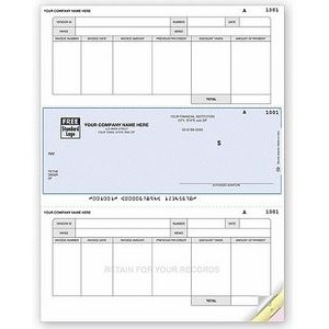 Laser OCR Accounts Payable Check w/Stub (1 Part)