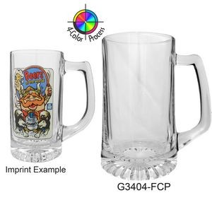25oz Clear Glass Sport Beer Mug (4 Color Process)