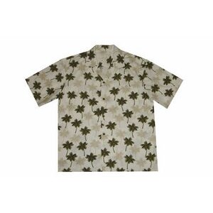 White Hawaiian Tropical Print Shirt