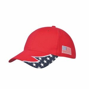 American Spirit Racing Cap w/Red Crown & US Flag