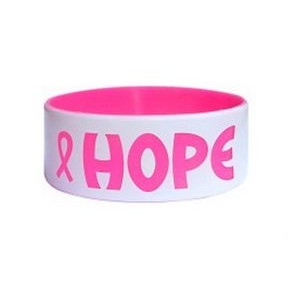 1" Two Color Dual Layered Wristbands